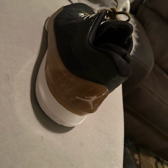 SAMPLE Promo Nike 15 Air Jordan CP3 VIII Cris Paul Black White Gold Sneakers - Picture 9 of 13